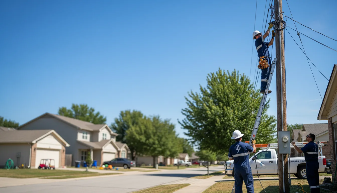Residential electrician providing installation services in Saint George, KS